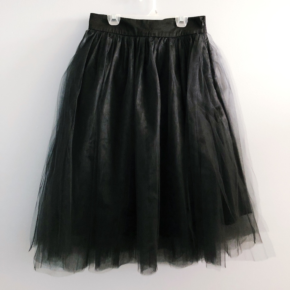 Shabby Apple Black Midi Tulle Skirt - Size 8